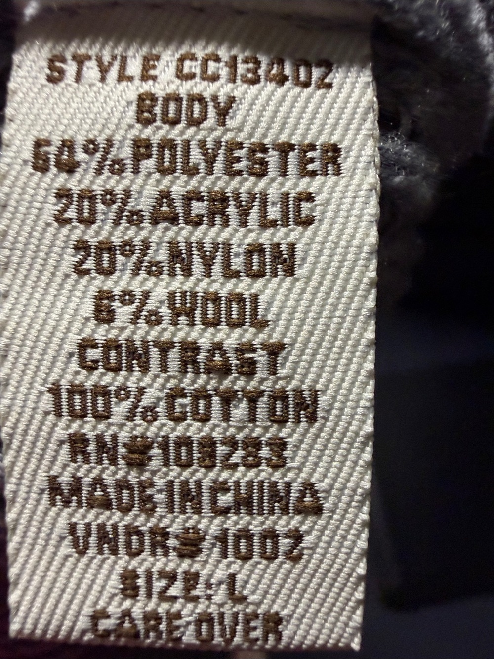 Vintage Havana Gray Ribbed Crewneck Sweater with Denim Collar & Cuffs Size L NWT - Picture 11 of 12